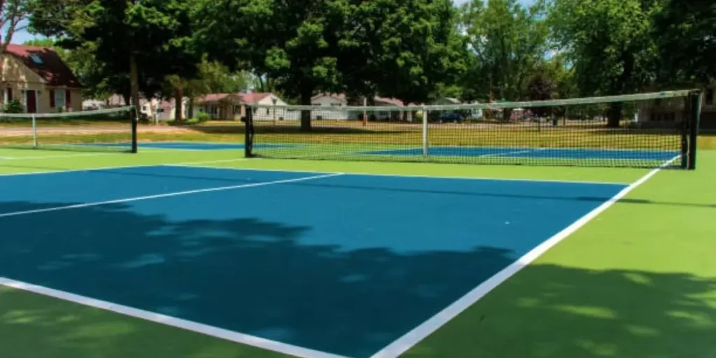 what are pickleball courts made of
