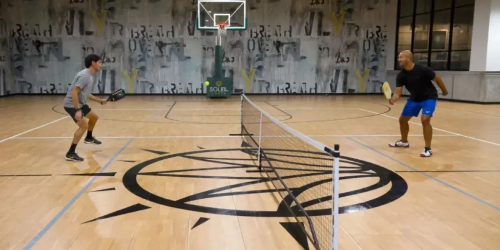 what are pickleball courts made of