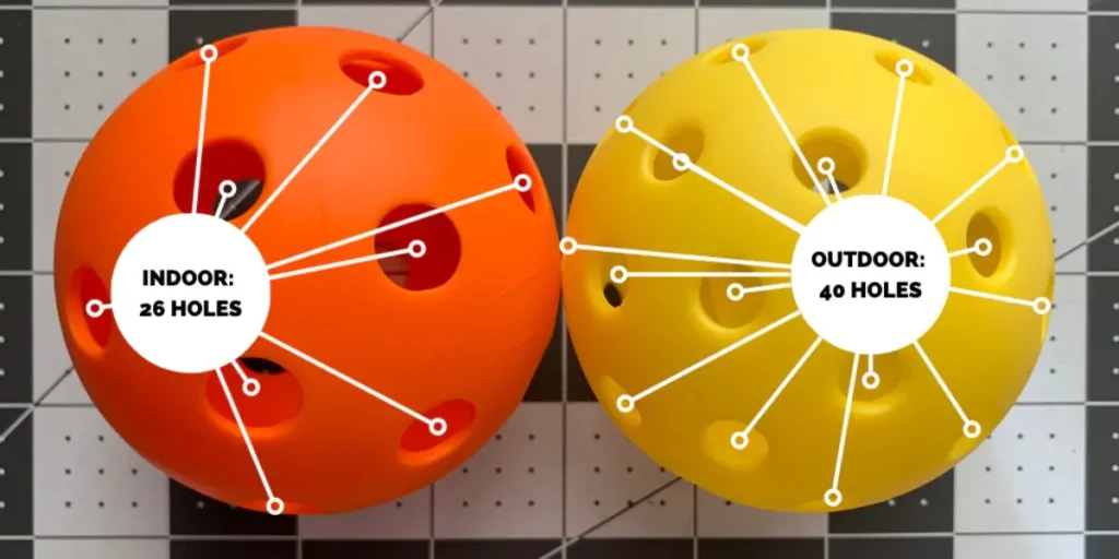 Differences Between Indoor and Outdoor Pickleballs