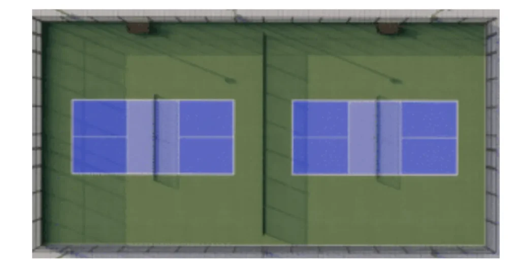 2 Pickleball Court on a Tennis Court